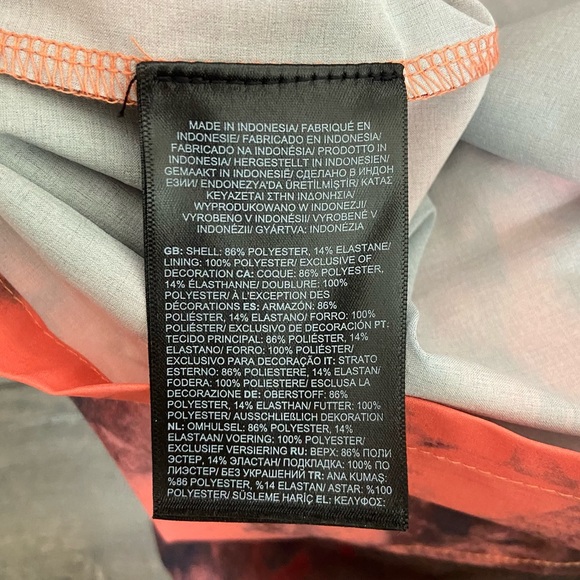 The North Face Printed Wander Short Size Large Coral Ice Dye Print NWT - Picture 11 of 14